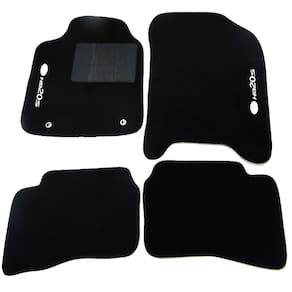 Tapete automotivo hb20s carpete preto | 4 peças | tiras aderentes