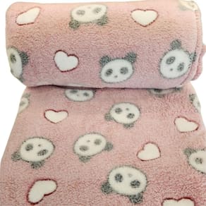 Cobertor Manta Solteiro Fofinha 2,20 X 1,50 - Ursa Rosa