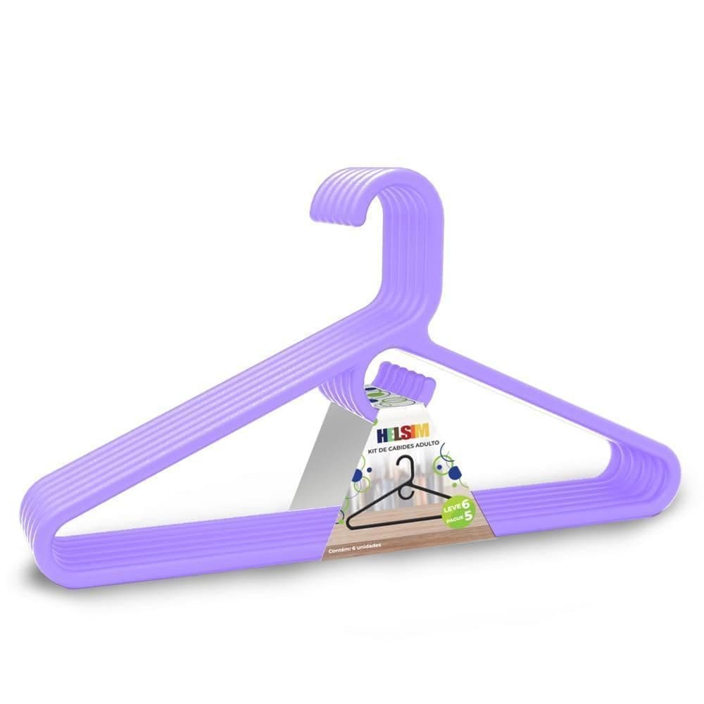 Kit com 6 cabides adulto cor