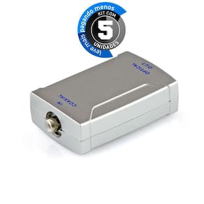 Conversor coaxial para óptico - kit com 5