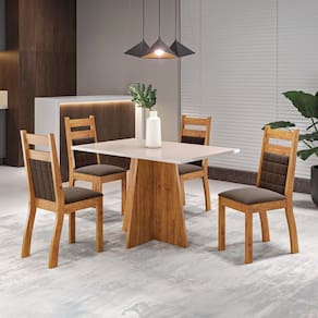 Mesa de Jantar 4 Lugares Redentor Blonde - Panorama Móveis
