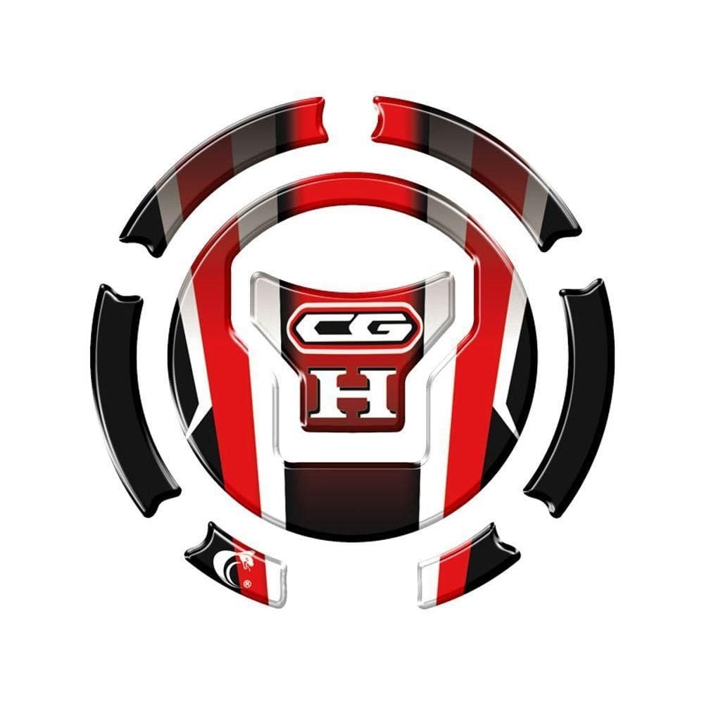 Adesivo Resinado Protetor Bocal Cg Titan / Fan / Start 160 +2018 Vermelho Cor Vermelho