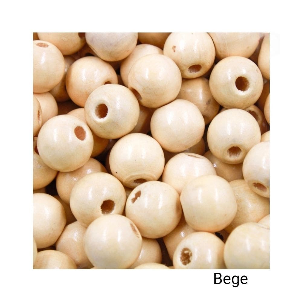 Bolinhas De Madeira 16mm Com Furo 50 Unidades DIY