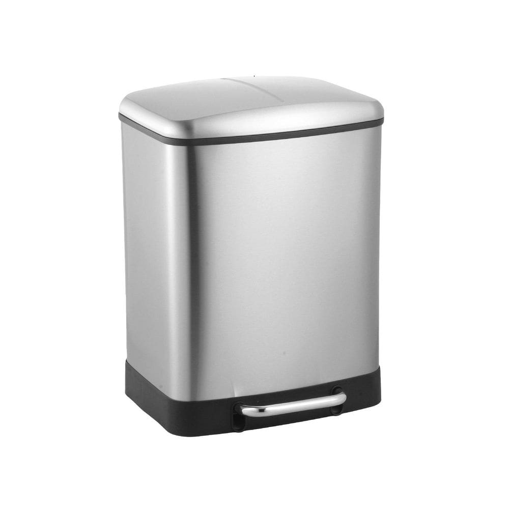 Lixeira Shine Inox 2 Compartimentos 24 Litros - Jolitex