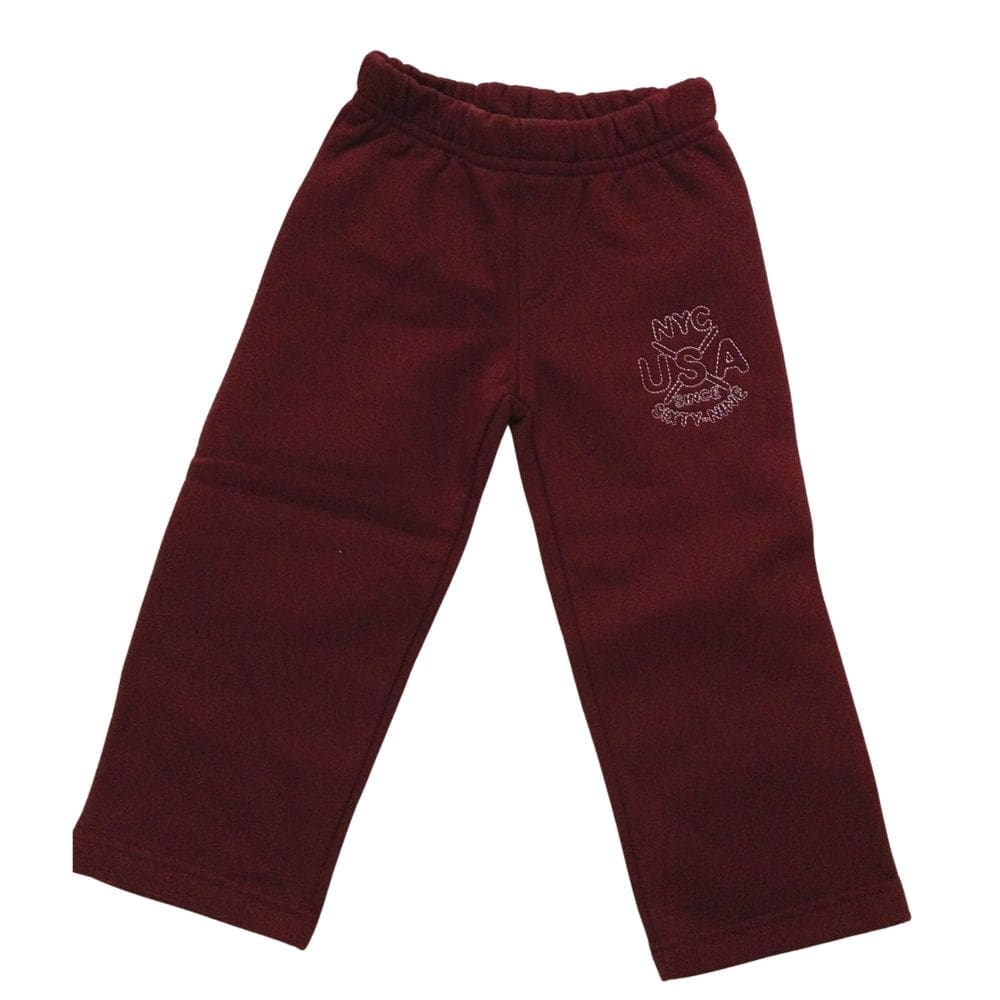 Calça moleton infantil masc Vrasalon vinho