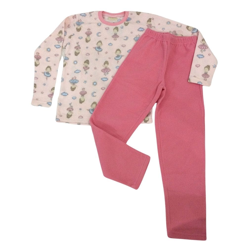 Pijama soft infantil fem Vrasalon rosa