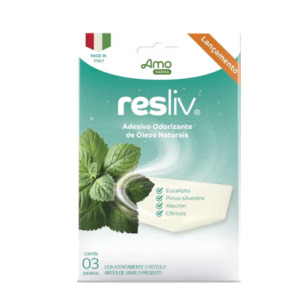 Resliv Adesivo Odorizante de óleos Naturais Para a Respiração