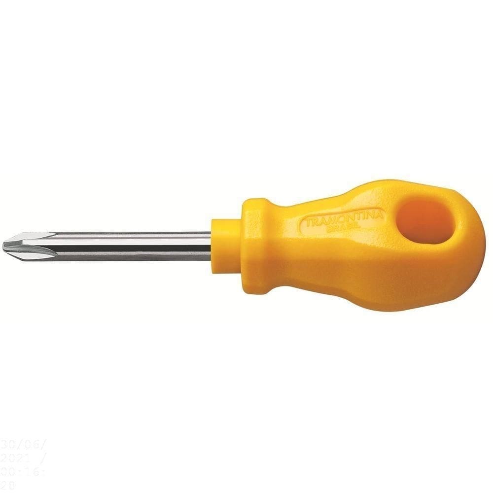 Chave De Fenda Toco Tramontina Yellow Com Ponta Cruzada 3/16x1.1/12&quot; Tramontina
