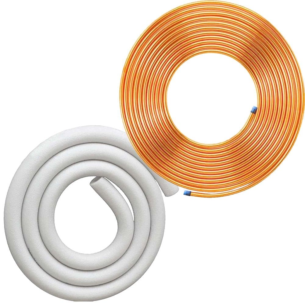 Tubulação De Cobre 3/8 Para Instalação De Ar Condicionado Com Isolamento Térmico 5 Metros