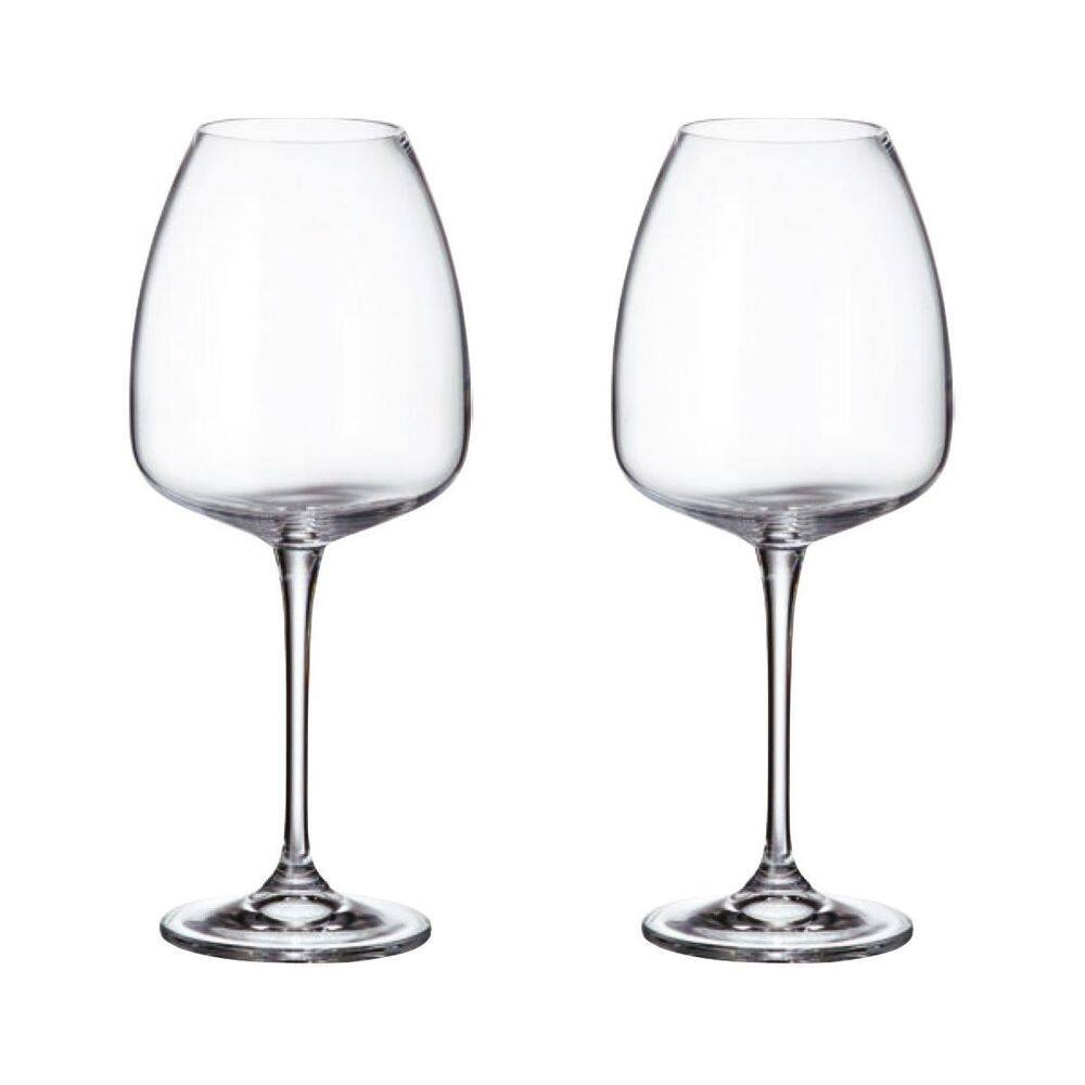 Jogo 2 taças de cristal para vinho tinto 610ml anser bohemia