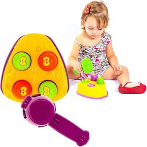 Brinquedo Infantil Bate Martelo Rata Tuff Educativo Colorido - JP Brink