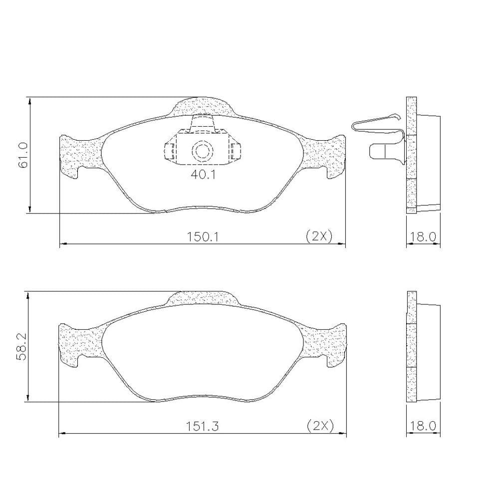 Pastilha De Freio Lonaflex Ecosport/Fiesta - P-497