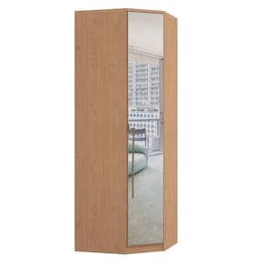 Guarda Roupa de Canto Obliquo Modulado 1 Porta com Espelho Elegance Móveis Castro