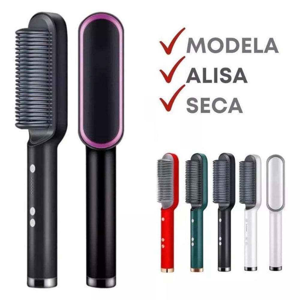 Escova alisadora de cabelos bivolt 5 em 1 bivolt