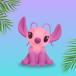 Luminária Abajur de Led Angel Stitch Disney Bivolt