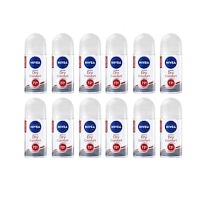 Desodorante roll-on nivea 50ml fem dry comfort - kit c/12un