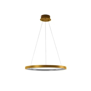 Pendente Ring 1 Aliança Dourado 3000K Moderno 2000-40 S&L