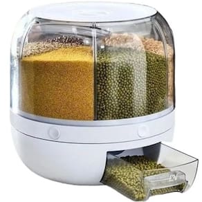 Dispenser Alimentos Giratório C/6 Divisões P Grãos Cereais