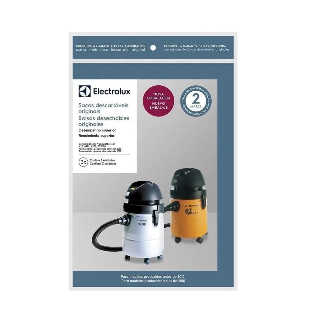 Saco descartável electrolux aspirador a20 gt3000 linhaantiga