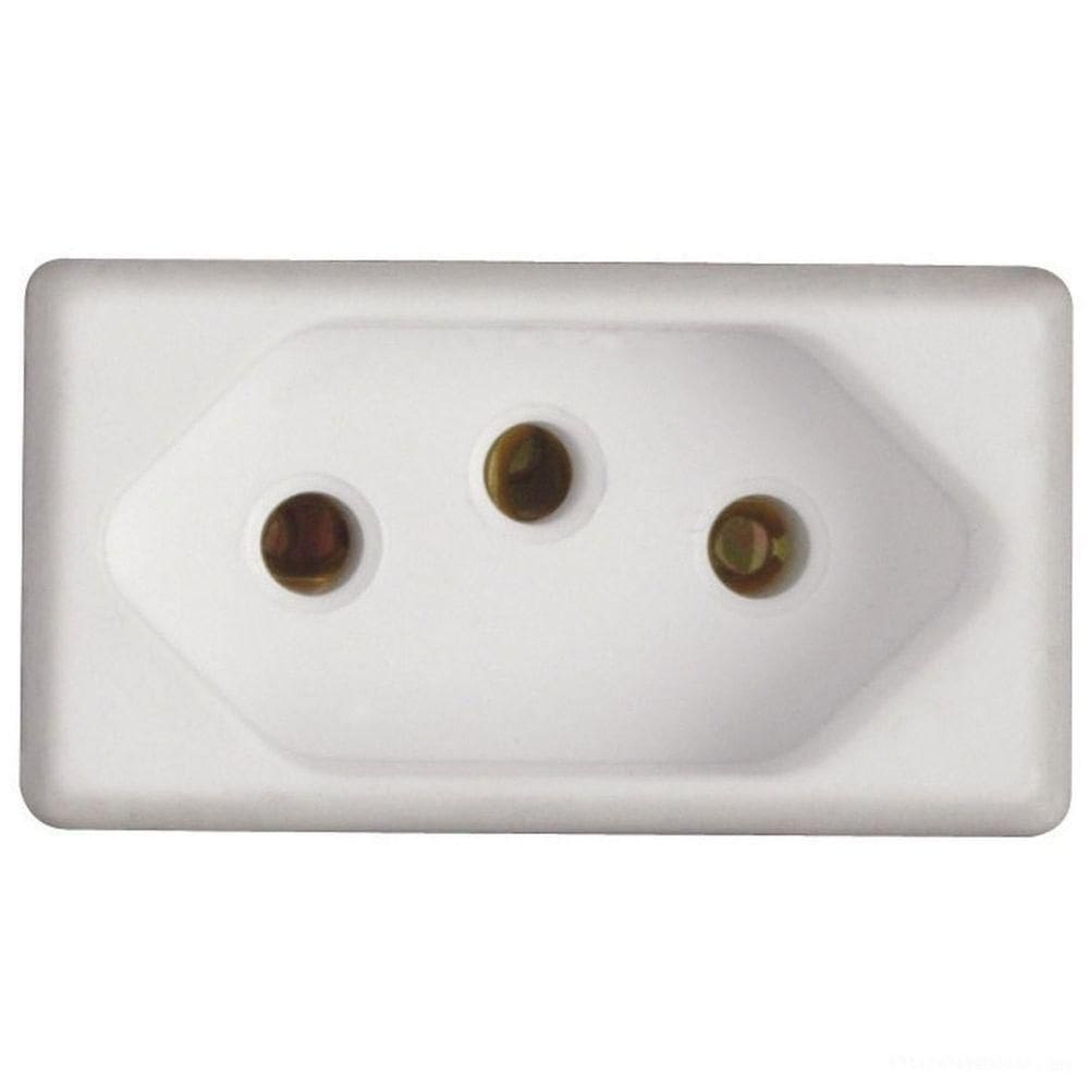 Interruptor E Tomada 20a Liz Bege Tramontina Completo Pronto Tramontina