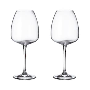 Jogo 2 taças de cristal para vinho tinto 610ml anser bohemia