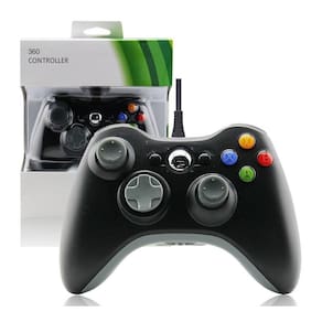 Controle usb com fio para xbox 360 computador notebook preto