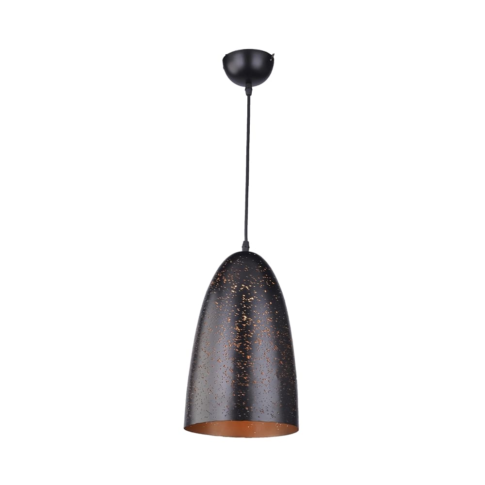 Lustre Pendente Taschibra TD 3009 Preto com Cobre E27 Bivolt