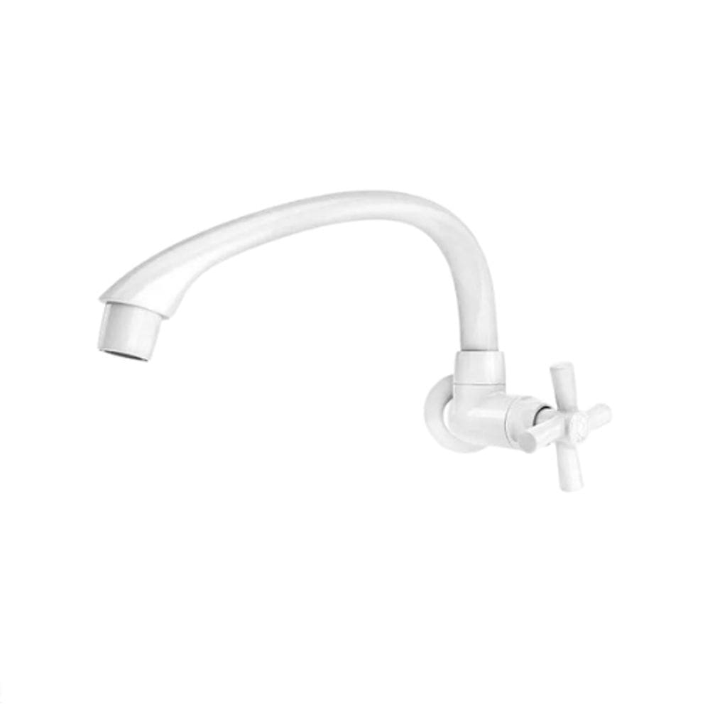 Torneira Cozinha Parede Horizontal Cross Branca 1/2 - 3/4 Tigre