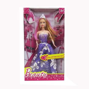 Boneca beauty fashion com vestido + varinha magica