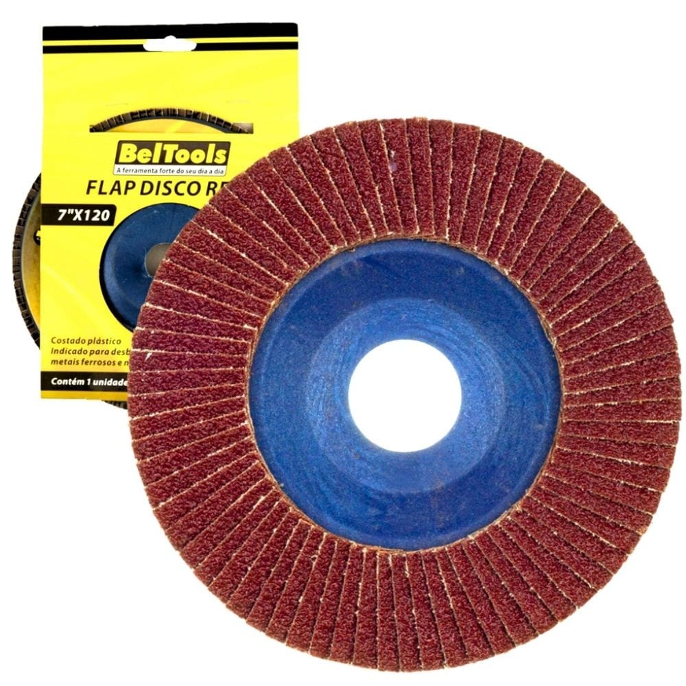 Disco Desbaste Lixa Flap Reto G120 7" Beltools