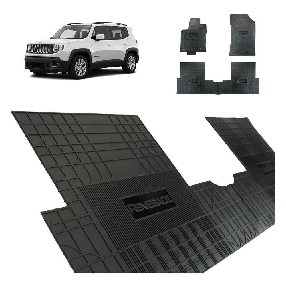 Jogo tapete interno reforçado jeep renegade 2015 a 2019 preto especifico