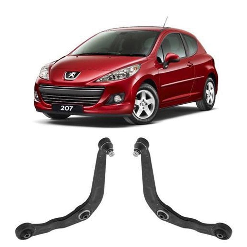 2 bandeja leque suspensão dianteira peugeot 207 2009 a 2015