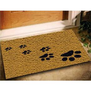 Tapete capacho patinhas pegadas pet dog 60x40 cachorro casa