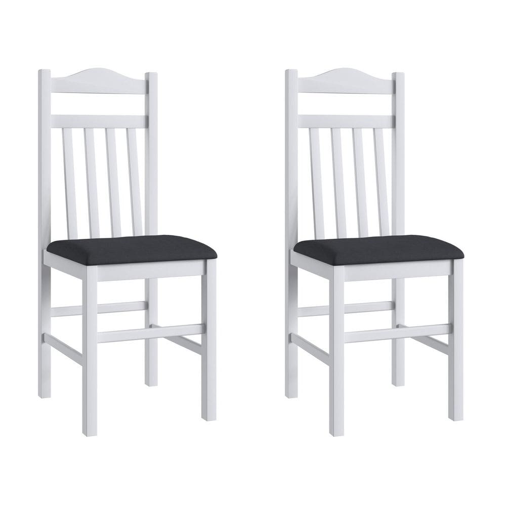 Duas Cadeiras para Sala de Jantar Madeira Maciça 300 Branco