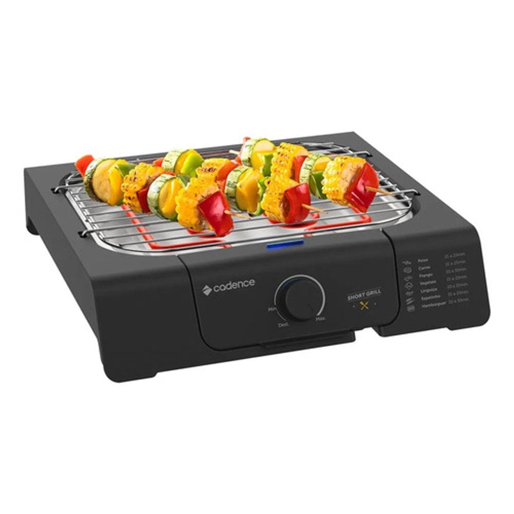 Churrasqueira Elétrica Short Grill Grl805 Preta Cadence 110v
