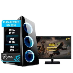 Pc gamer proc desk intel 1700 core i5-12º rtx 3050 8 gb 16gb