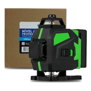 Nível Laser 3d 12 Linhas Verde Recarregável 2 Baterias