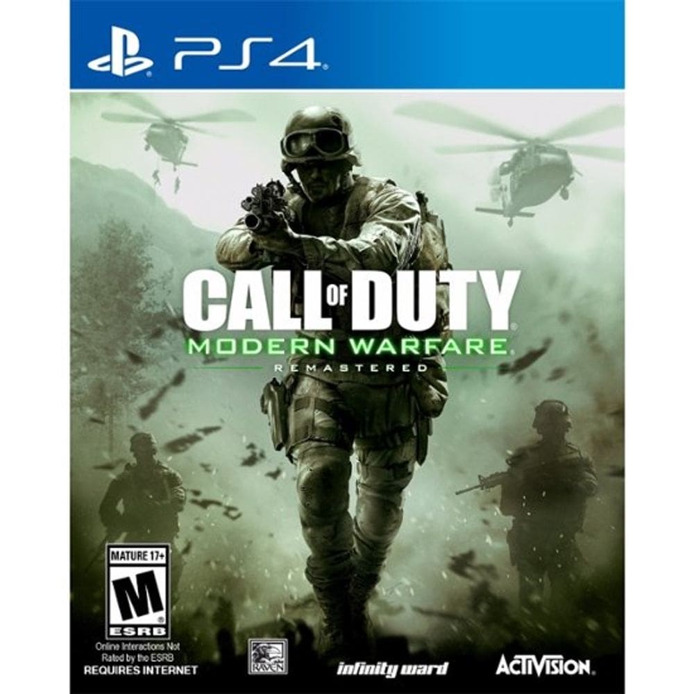 Jogo mídia física call of duty modern warfare remastered ps4