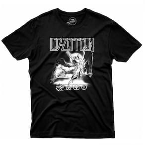 Camiseta Masculina Led Zeppelin Logos Camisa Banda Rock Md3