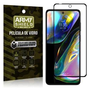 Película de vidro moto g82 cobre a tela toda armyshield