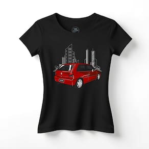 Camiseta Feminina Gol Bola Vermelho G2 Classico Volkswagem