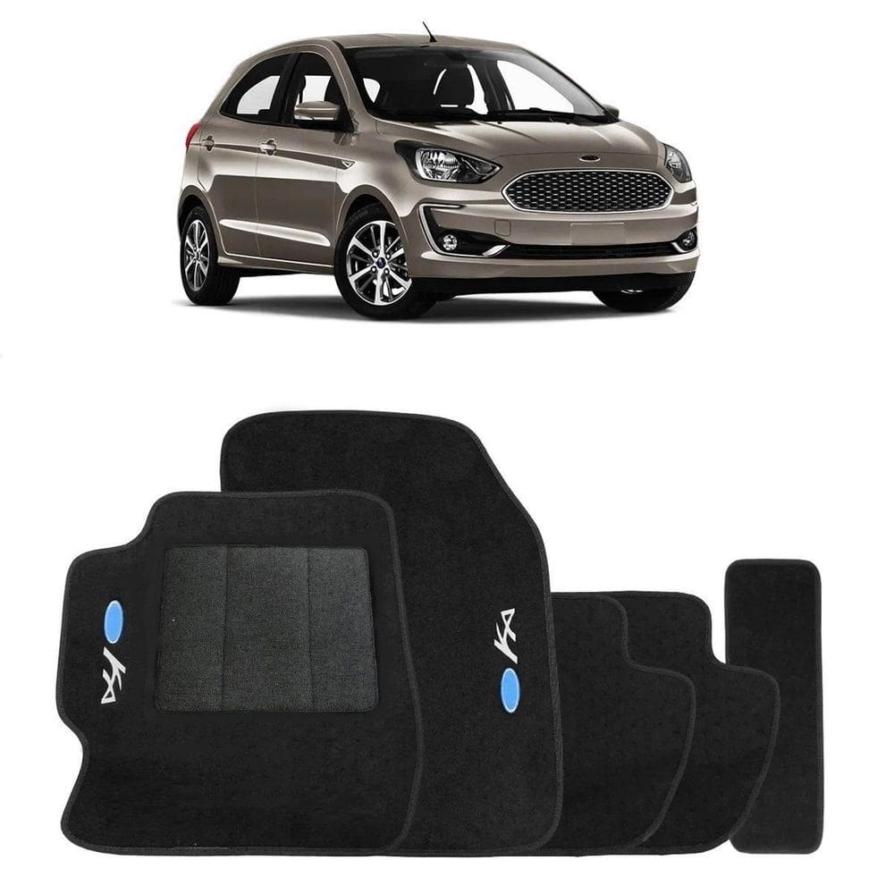 Jogo de tapete automotivo ka 2017 a 2021 carpete luxo