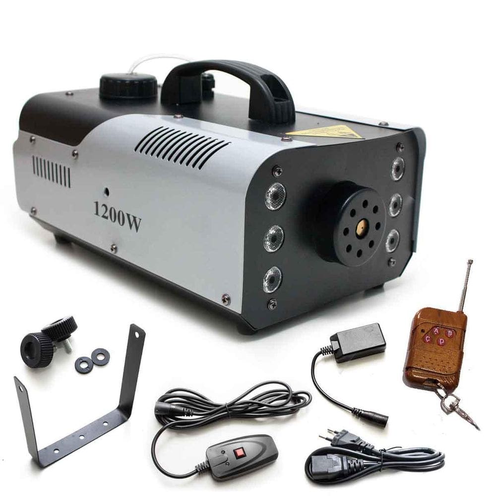 Máquina fumaça 1200w iluminação rgb sem fio controle 110v