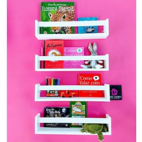 Estante infantil para pelúcia nicho organizador livros 5un40