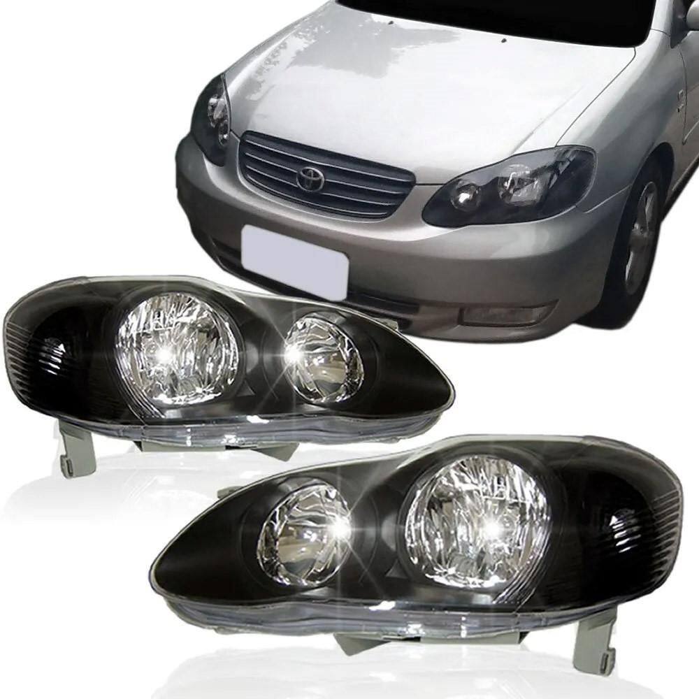 Farol corolla fielder 2003 2004 2005 mascara negra