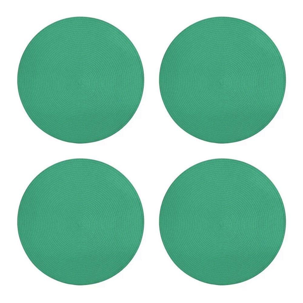 Jogo Americano Redondo 4 Unidades 38Cm Verde