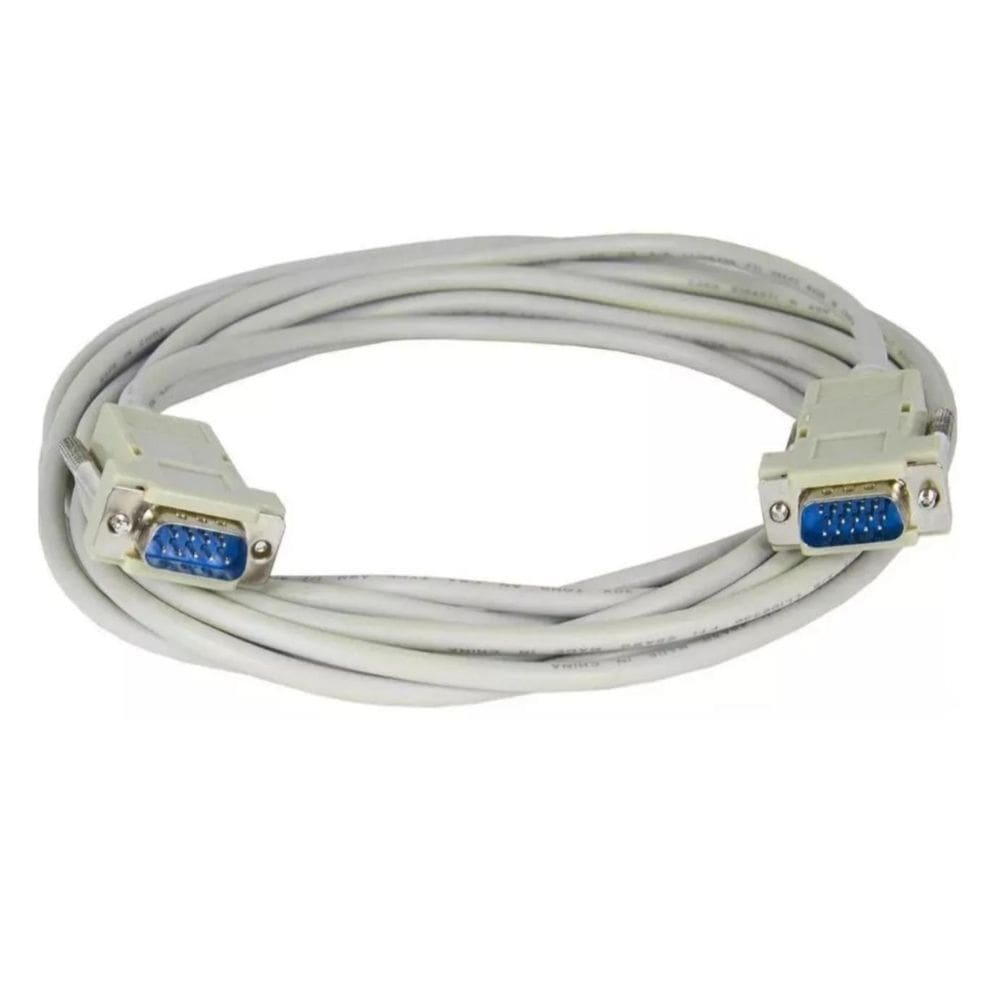 Cabo para monitor antigo db9 macho x vga macho 5,00 metros