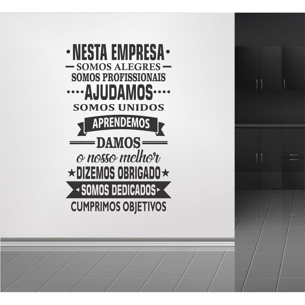 Adesivo parede frases corporativas 90x45cm colakoala