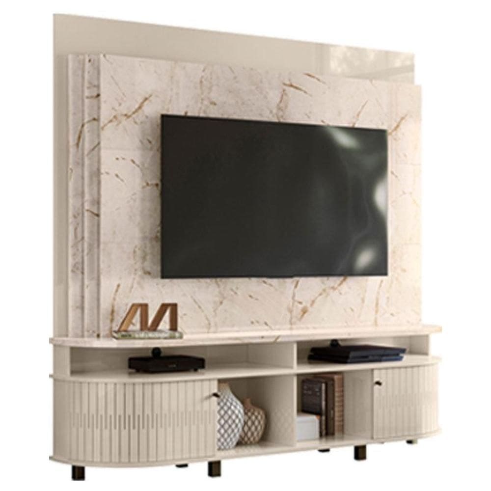 Estante Home Theater Daytona Calacata Off White – Madetec