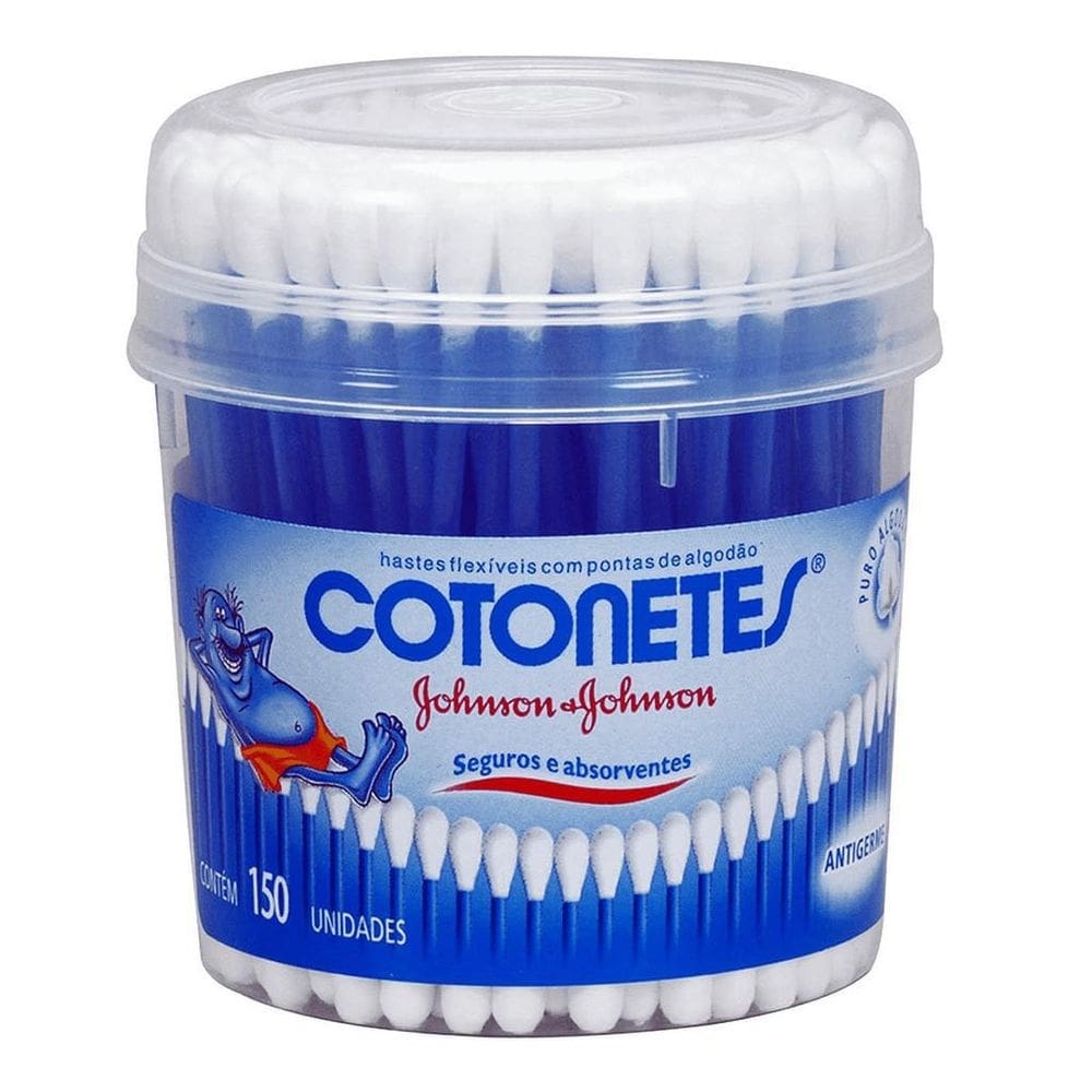 Hastes flexíveis cotonetes pote 150 unidades